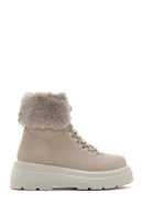 Women's Beige Thick Soled Casual Boots | Derimod Women's Beige Thick Soled Casual Boots | Derimod