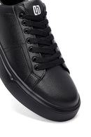 Erkek Siyah Bağcıklı Kalın Tabanlı Sneaker | Derimod Erkek Siyah Bağcıklı Kalın Tabanlı Sneaker | Derimod