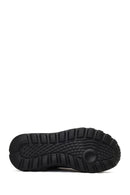 Erkek Siyah Bağcıklı Kalın Tabanlı Deri Sneaker | Derimod Erkek Siyah Bağcıklı Kalın Tabanlı Deri Sneaker | Derimod