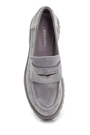 Women's Suede Leather Thick Soled Loafer | Derimod Women's Suede Leather Thick Soled Loafer | Derimod