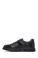 Men's Black Lace-Up Leather Casual Sneaker | Derimod Men's Black Lace-Up Leather Casual Sneaker | Derimod