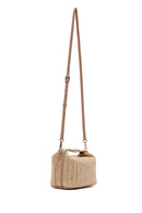 Women's Beige Long Strap Straw Shoulder Bag | Derimod Women's Beige Long Strap Straw Shoulder Bag | Derimod