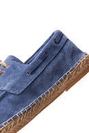 Erkek Mavi Süet Deri Espadril | Derimod Erkek Mavi Süet Deri Espadril | Derimod