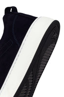 Erkek Lacivert Bağcıklı Süet Deri Sneaker | Derimod Erkek Lacivert Bağcıklı Süet Deri Sneaker | Derimod