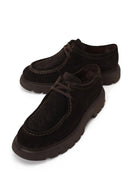 Male Brown Lace-Up Thick-Soled Suede Casual Shoes | Derimod Male Brown Lace-Up Thick-Soled Suede Casual Shoes | Derimod