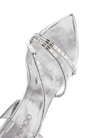 Women's Silver Ankle Strap Thin Heel Sandals | Derimod Women's Silver Ankle Strap Thin Heel Sandals | Derimod