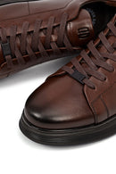 Erkek Kahverengi Bağcıklı Deri Casual Sneaker | Derimod Erkek Kahverengi Bağcıklı Deri Casual Sneaker | Derimod
