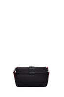 Women's Black Long Strap Mini Fabric Crossbody Bag | Derimod Women's Black Long Strap Mini Fabric Crossbody Bag | Derimod