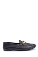 Kadın Zincir Detaylı Deri Loafer | Derimod Kadın Zincir Detaylı Deri Loafer | Derimod
