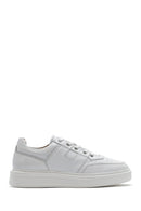 Men's White Lace-up Leather Sneaker | Derimod Men's White Lace-up Leather Sneaker | Derimod