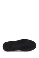Erkek Siyah Bağcıklı Deri Sneaker | Derimod Erkek Siyah Bağcıklı Deri Sneaker | Derimod