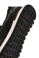 Erkek Siyah Bağcıklı Deri Sneaker | Derimod Erkek Siyah Bağcıklı Deri Sneaker | Derimod