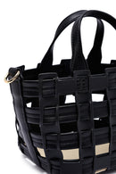 Woman Black Long Strap Knitted Shoulder Bag | Derimod Woman Black Long Strap Knitted Shoulder Bag | Derimod