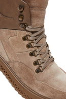 Men's Beige Nubuck Leather Boots | Derimod Men's Beige Nubuck Leather Boots | Derimod