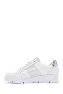 Women's White Thick Soled Leather Sneaker | Derimod Women's White Thick Soled Leather Sneaker | Derimod