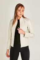 Grace Women's Leather Jacket | Derimod Grace Women's Leather Jacket | Derimod