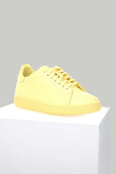Yellow Women's Leather Sneaker | Derimod Yellow Women's Leather Sneaker | Derimod