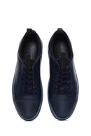 Erkek Lacivert Deri Sneaker | Derimod Erkek Lacivert Deri Sneaker | Derimod