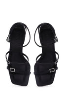 Women's Black Ankle Strap Thin Heel Sandals | Derimod Women's Black Ankle Strap Thin Heel Sandals | Derimod
