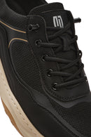 Men's Black Lace-up Leather Sneaker | Derimod Men's Black Lace-up Leather Sneaker | Derimod