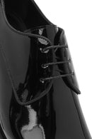 Men's Black Laced Patent Leather Classic Shoes | Derimod Men's Black Laced Patent Leather Classic Shoes | Derimod