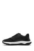 Erkek Siyah Bağcıklı Kalın Tabanlı Deri Sneaker | Derimod Erkek Siyah Bağcıklı Kalın Tabanlı Deri Sneaker | Derimod