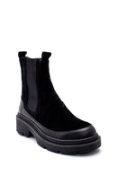 Women's Suede Leather Thick Soled Chelsea Boots | Derimod Women's Suede Leather Thick Soled Chelsea Boots | Derimod