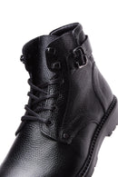 Men's Black Leather Zippered Boots | Derimod Men's Black Leather Zippered Boots | Derimod