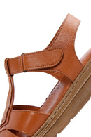 Kadın Taba Deri Comfort Sandalet | Derimod Kadın Taba Deri Comfort Sandalet | Derimod