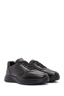 Erkek Siyah Bağcıklı Deri Casual Sneaker | Derimod Erkek Siyah Bağcıklı Deri Casual Sneaker | Derimod