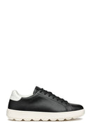 Geox Women's Black Spherica Ecub-1 Lace-up Leather Sneaker | Derimod Geox Women's Black Spherica Ecub-1 Lace-up Leather Sneaker | Derimod
