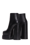 Women's Black Leather Platform High Heel Boots | Derimod Women's Black Leather Platform High Heel Boots | Derimod