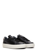 Kadın Siyah Deri Sneaker | Derimod Kadın Siyah Deri Sneaker | Derimod