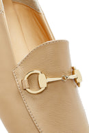 Women's Beige Leather Masculine Loafer | Derimod Women's Beige Leather Masculine Loafer | Derimod