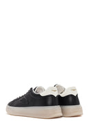 Alberto Guardiani Men's Black New Era Lace-Up Leather Sneakers | Derimod Alberto Guardiani Men's Black New Era Lace-Up Leather Sneakers | Derimod