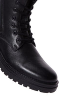 Men's Black Leather Zippered Casual Boots | Derimod Men's Black Leather Zippered Casual Boots | Derimod