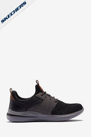 Skechers Men's Black Delson 3.0 Sneaker | Derimod Skechers Men's Black Delson 3.0 Sneaker | Derimod