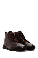 Erkek Kahverengi Deri Bilekli Sneaker | Derimod Erkek Kahverengi Deri Bilekli Sneaker | Derimod