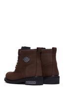 Harley Davidson Men's Brown Nubuck Gibson Leather Boots | Derimod Harley Davidson Men's Brown Nubuck Gibson Leather Boots | Derimod