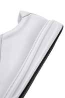 Erkek Beyaz Bağcıklı Deri Sneaker | Derimod Erkek Beyaz Bağcıklı Deri Sneaker | Derimod