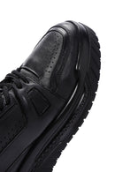 Erkek Siyah Deri Kalın Tabanlı Sneaker | Derimod Erkek Siyah Deri Kalın Tabanlı Sneaker | Derimod