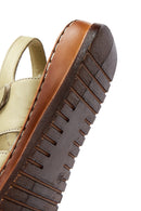 Kadın Yeşil Deri Comfort Sandalet | Derimod Kadın Yeşil Deri Comfort Sandalet | Derimod