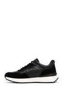 Erkek Siyah Bağcıklı Kalın Tabanlı Deri Casual Sneaker | Derimod Erkek Siyah Bağcıklı Kalın Tabanlı Deri Casual Sneaker | Derimod