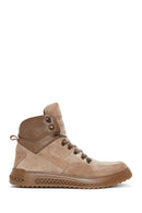 Men's Beige Nubuck Leather Boots | Derimod Men's Beige Nubuck Leather Boots | Derimod