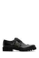 Men's Black Double Buckle Leather Casual Shoes | Derimod Men's Black Double Buckle Leather Casual Shoes | Derimod