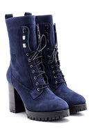 Women's Heeled Suede Leather Boots | Derimod Women's Heeled Suede Leather Boots | Derimod