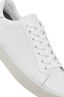 Men's White Lace-up Leather Sneaker | Derimod Men's White Lace-up Leather Sneaker | Derimod