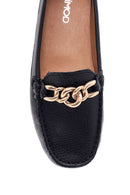 Women's Black Leather Loafer | Derimod Women's Black Leather Loafer | Derimod