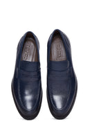 Erkek Lacivert Deri Casual Loafer | Derimod Erkek Lacivert Deri Casual Loafer | Derimod
