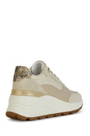 Geox Women's Beige Spherica Ec11 Thick Soled Lace-up Leather Sneaker | Derimod Geox Women's Beige Spherica Ec11 Thick Soled Lace-up Leather Sneaker | Derimod